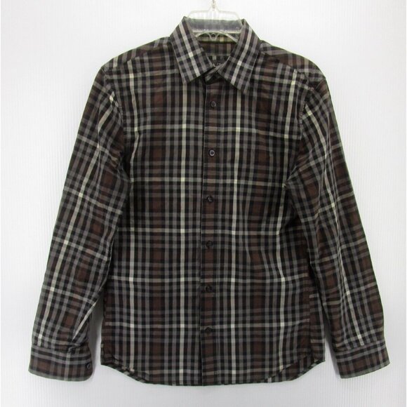 Armani Exchange Shirt Small AX Button Up Plaid Slim Fit Woven Cotton * - Picture 1 of 11